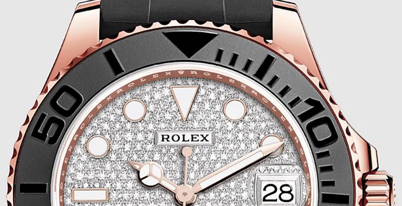 The luxury fake Rolex Yacht-Master 37 268655 watches have diamond-paved dials, luminant hour marks and hands and date windows.