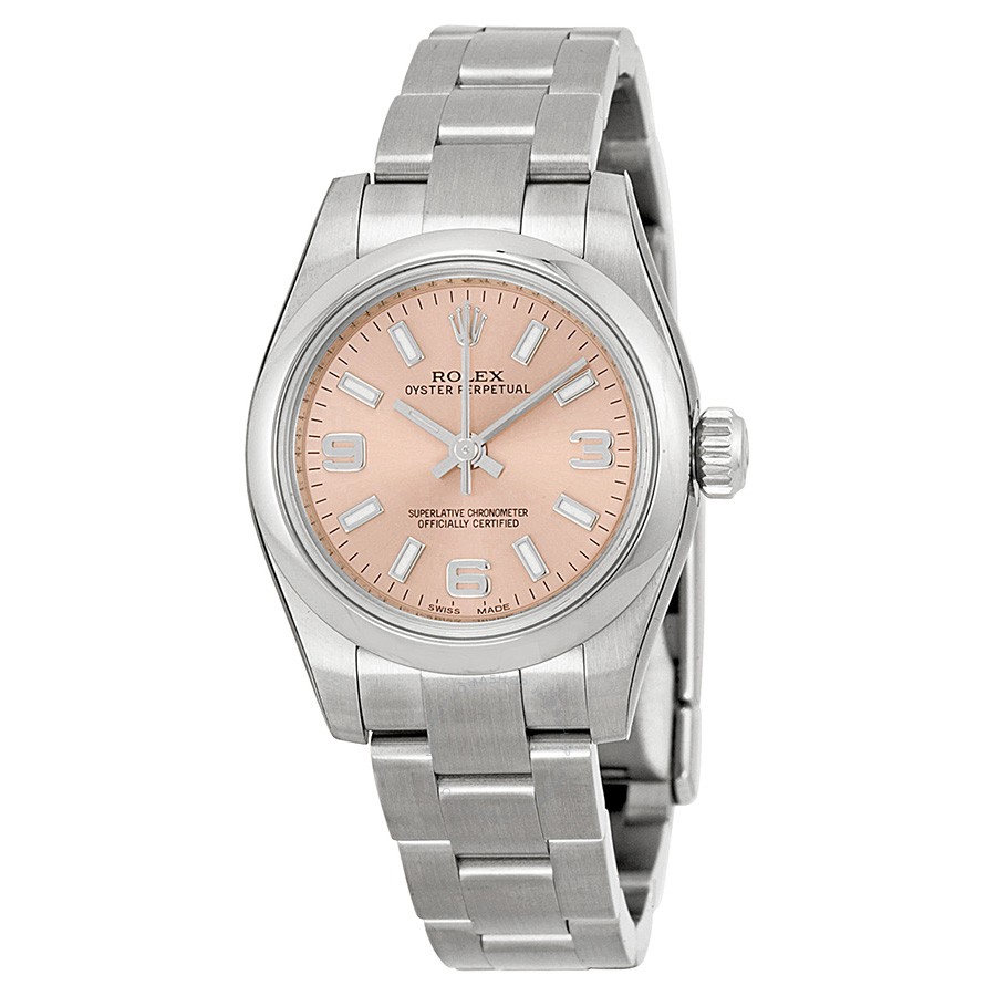 The attractive copy Rolex Oyster Perpetual 26 176200 watches have pink dials.